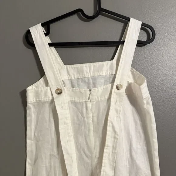 Madewell Linen Blend Princess Seamed Dress Old Money quiet luxury timeless NWT - Picture 5 of 9